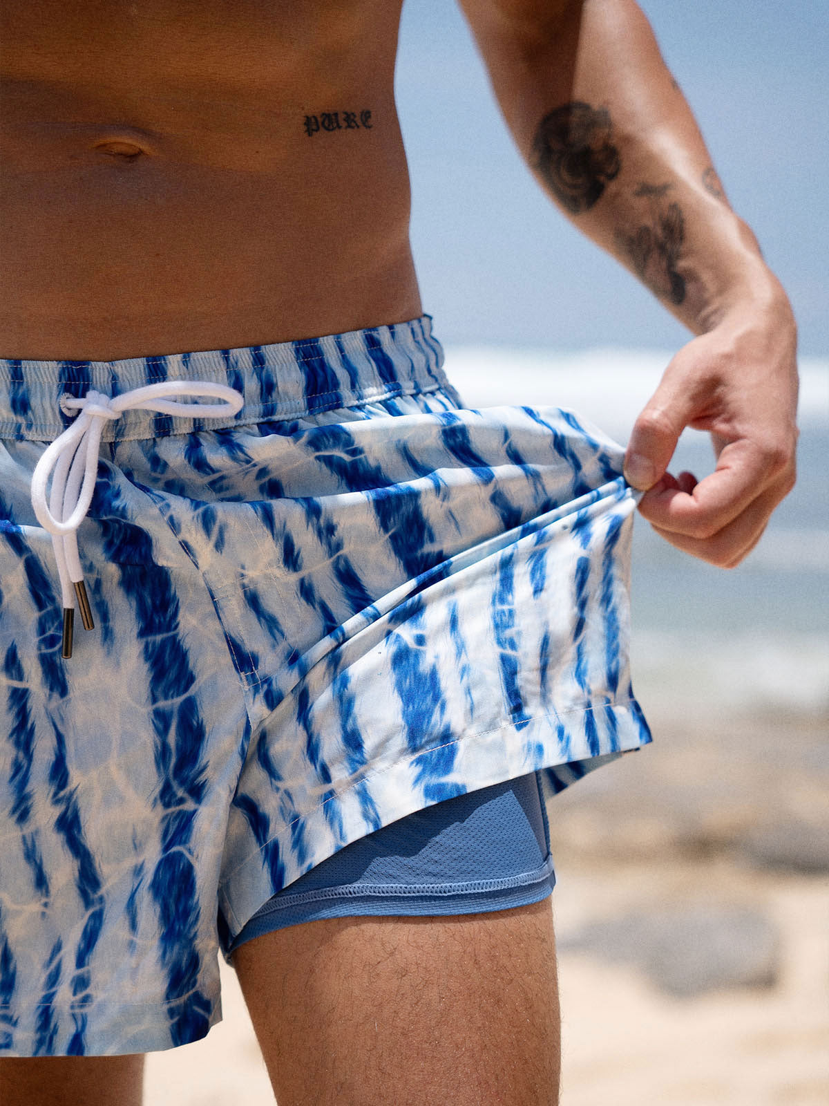 Men's woven blend swim shorts Men's Shorts - HAPNIXSTORE