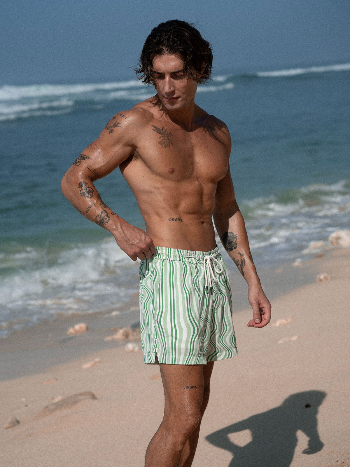 Men's Woven Blend Swim Shorts Men's Shorts - HAPNIXSTORE