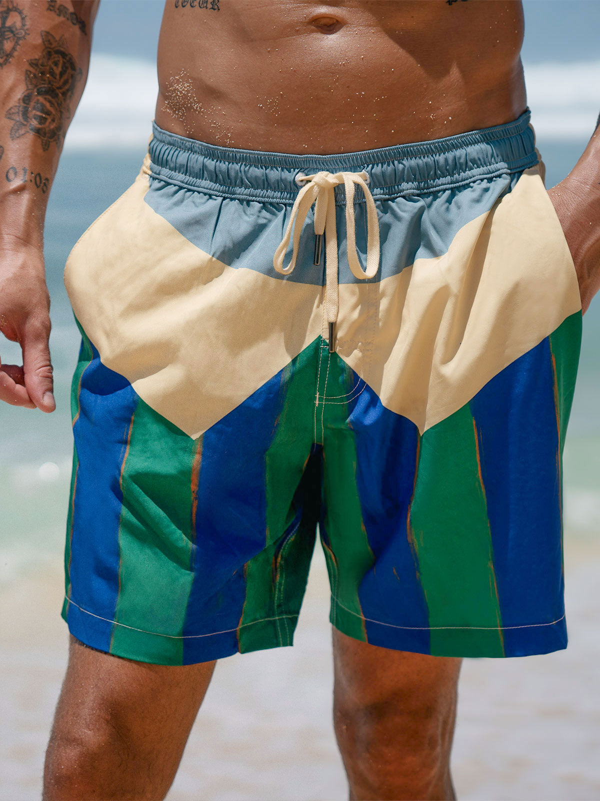 Men's woven blend swim shorts Men's Shorts - HAPNIXSTORE