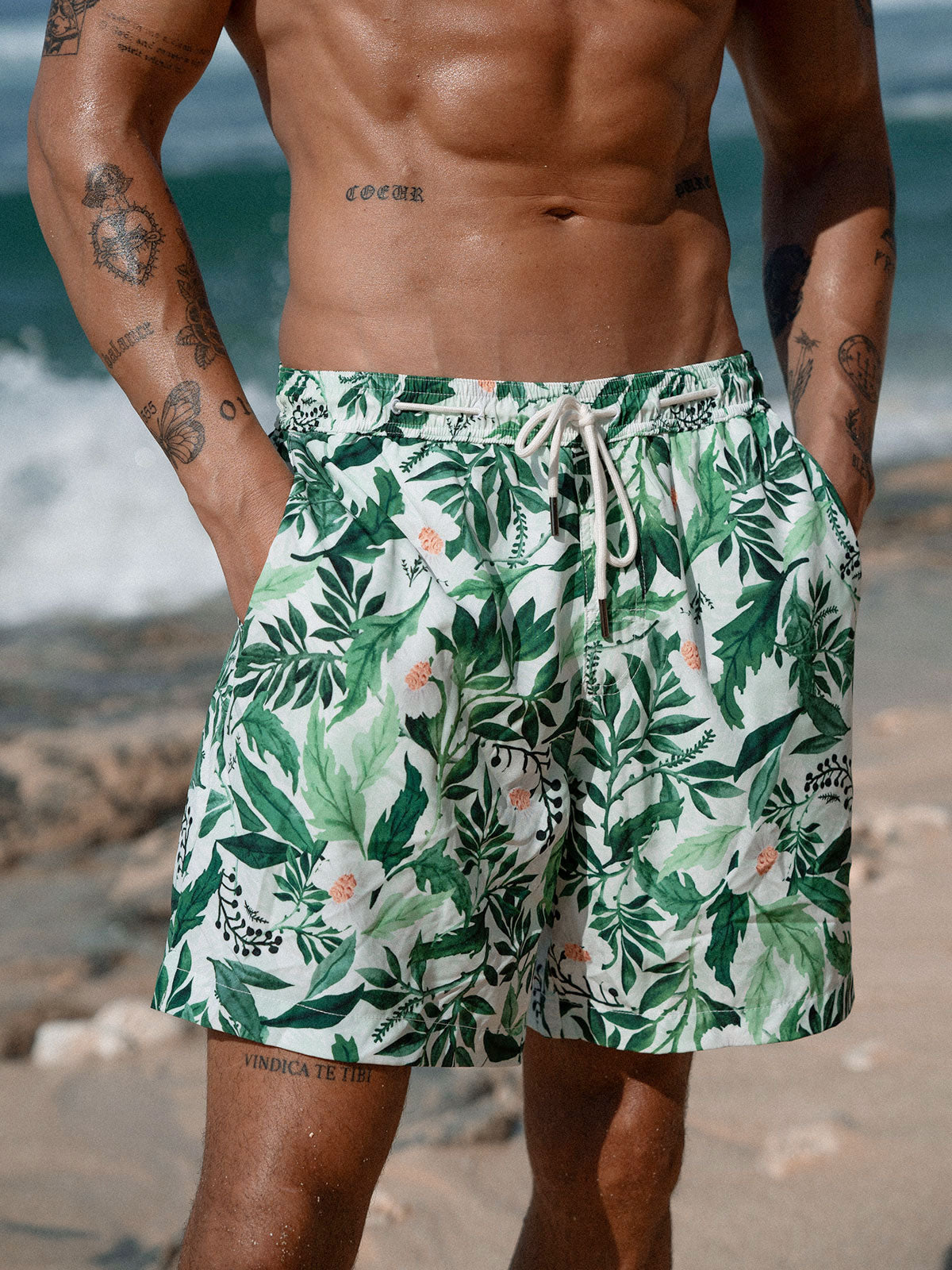 Men's Woven Blend Swim Shorts Men's Shorts - HAPNIXSTORE