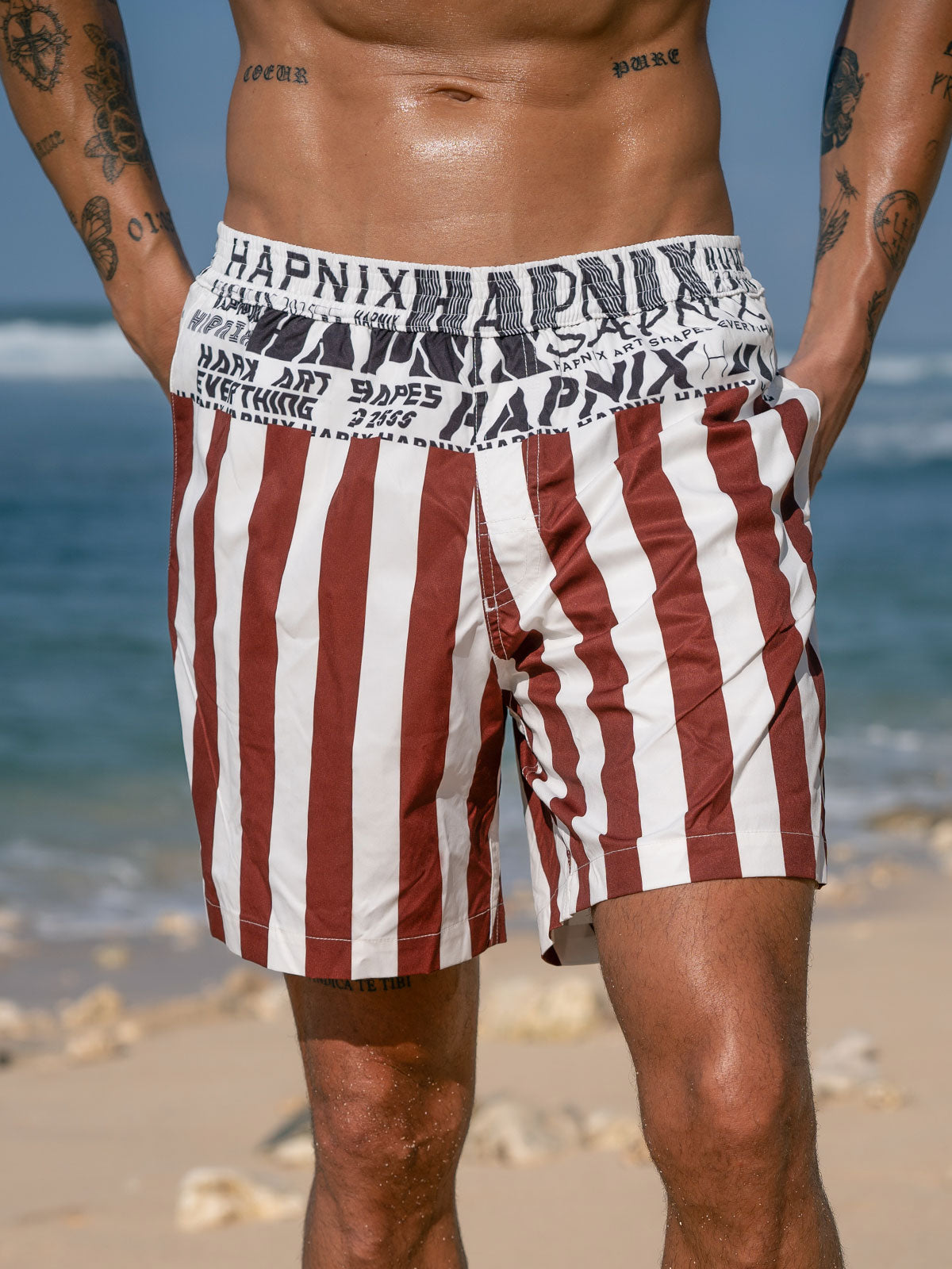 Men's Woven Polyester Swim Shorts Men's Shorts - HAPNIXSTORE