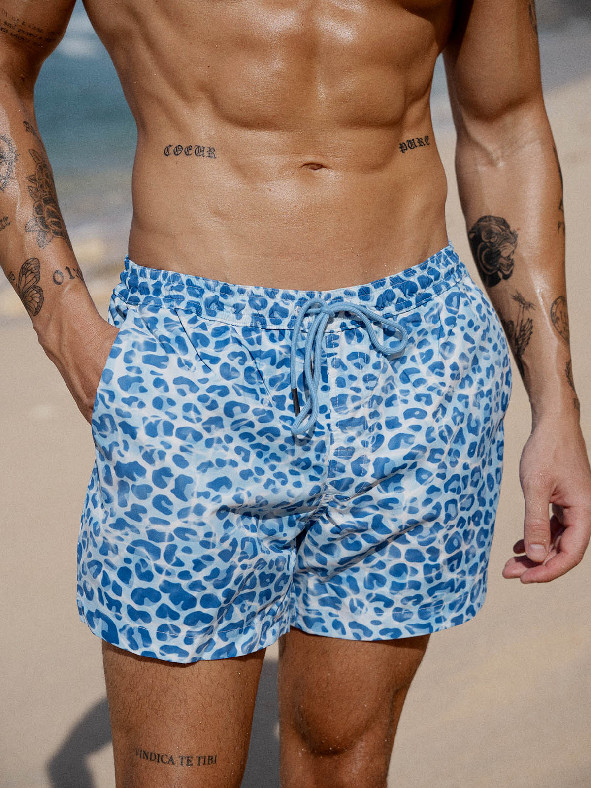 Men's Woven Polyester Swim Shorts Men's Shorts - HAPNIXSTORE